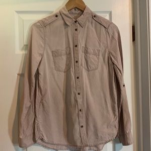 EUC Express blush boyfriend button down